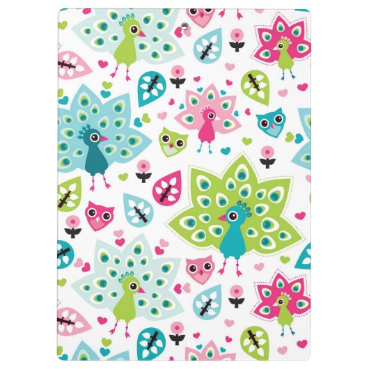 vreugdevogel en uil klembord (Achterkant)