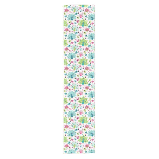 vreugdevogel en uil korte tafelloper (Voorkant)