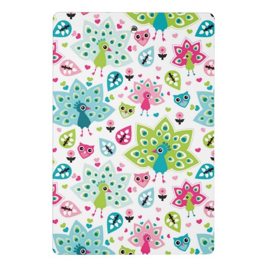 vreugdevogel en uil mini klembord (Achterkant)