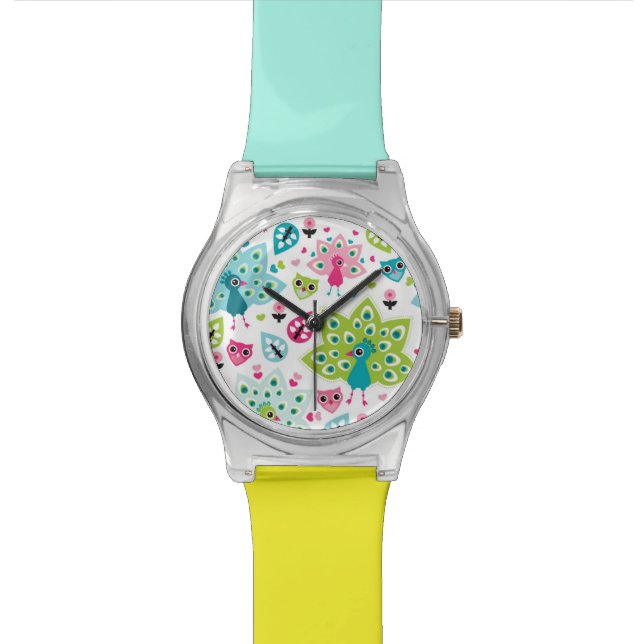 vreugdevogel en uil polshorloge (Close Up)