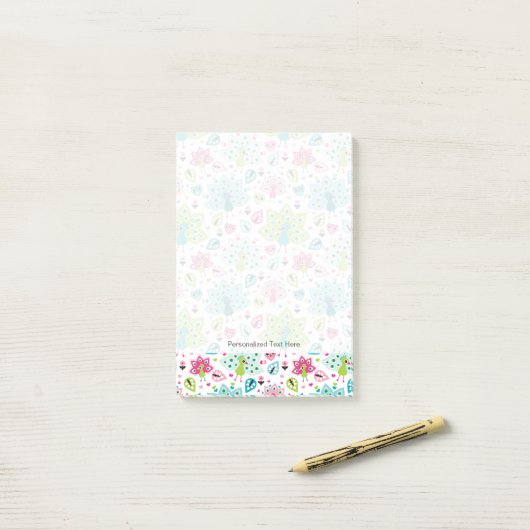vreugdevogel en uil post-it® notes (Op bureau)