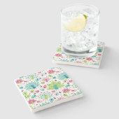 vreugdevogel en uil stenen onderzetter (Zijkant)