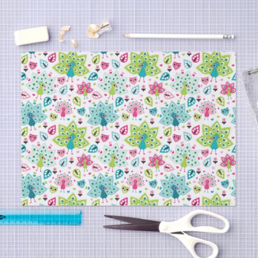 vreugdevogel en uil tissuepapier (Craft)