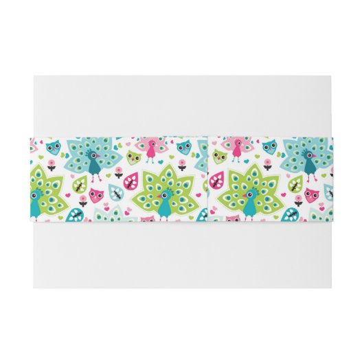 vreugdevogel en uil uitnodigingen wikkel (Achterkant Voorbeeld)