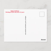 vreugdevol-dankbaar-hoopvol sneeuwvolk vakantie briefkaart (Achterkant)