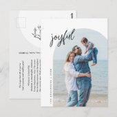 Vreugdevol, Familiefoto, Boog Lijst, Groet Briefkaart (Voorkant / Achterkant)