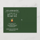 vreugdevol feest uitnodiging briefkaart (Achterkant)