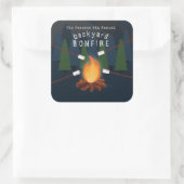 vreugdevol feest vierkante sticker (Tas)