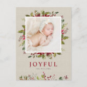 Vreugdevol groen | Kerstfoto Feestdagenkaart (Voorkant)