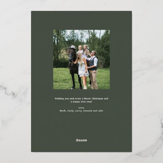 Vreugdevol in goud folie feestdagenkaart (Achterkant)