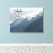 Vreugdevol in hoop Christelijk Inspirerend Canvas Afdruk (Insitu (Houten vloer))