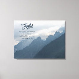 Vreugdevol in hoop Christelijk Inspirerend Canvas Afdruk