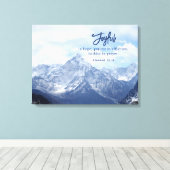 Vreugdevol in hoop Christelijke Inspirerend berg Canvas Afdruk (Insitu (Houten vloer))