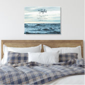 Vreugdevol in hoop Christelijke Inspirerend oceaan Canvas Afdruk (Insitu (Slaapkamer))
