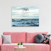 Vreugdevol in hoop Christelijke Inspirerend oceaan Canvas Afdruk (Insitu (Woonkamer))