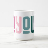 vreugdevol | Kleurrijke moderne gedurfde trendy ty Koffiemok (Center)