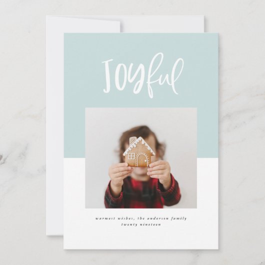 vreugdevol schrift foto geruit elegant kleurrijk (Voorkant)