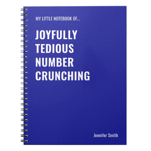 vreugdevol vervelend nummer knarsen notitieboek (Voorkant)