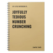 vreugdevol vervelend nummer knarsen notitieboek (Voorkant)