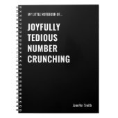 vreugdevol vervelend nummer knarsen notitieboek (Voorkant)