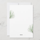 Vreugdevol. Waterverf Kerstmis bos groen Feestdagenkaart (Achterkant)