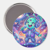 Vreugdevolle alien magneet (Voorkant / Achterkant)