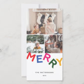 Vreugdevolle belettering vakantie fotokaart feestdagenkaart (Voorkant)