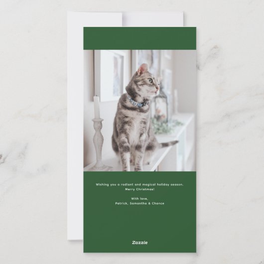 Vreugdevolle belettering vakantie fotokaart feestdagenkaart (Achterkant)