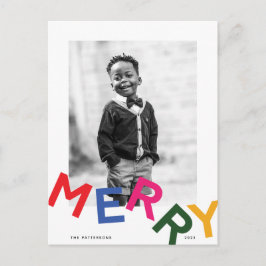 Vreugdevolle belettering vakantiefoto Briefkaart