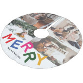 Vreugdevolle belettering vakantiefoto collage kerstboom rok (Gekanteld)