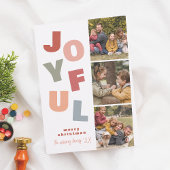 Vreugdevolle Boho Bold Multi 3 Fotocabine Kerst Feestdagenkaart