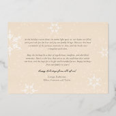 Vreugdevolle handgetekende script geometrische sne folie feestdagenkaart (Achterkant)