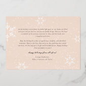 Vreugdevolle handgetekende script geometrische sne folie feestdagenkaart (Achterkant)