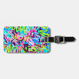 Vreugdevolle kleuren Modern Abstract Bagagelabel