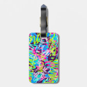 Vreugdevolle kleuren Modern Abstract Bagagelabel (Achterkant verticaal)