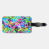 Vreugdevolle kleuren Modern Abstract Bagagelabel (Achterkant horizontaal)