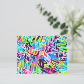 Vreugdevolle kleuren Modern Abstract Briefkaart (Staand voorkant)