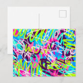 Vreugdevolle kleuren Modern Abstract Briefkaart (Voorkant / Achterkant)