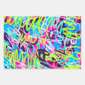 Vreugdevolle kleuren Modern Abstract Inpakpapier Vel (Voorkant 3)