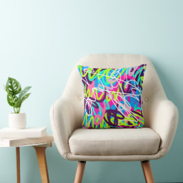Vreugdevolle kleuren Modern Abstract Kussen