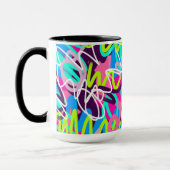 Vreugdevolle kleuren Modern Abstract Mok (Links)