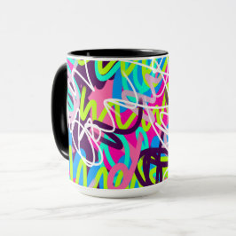 Vreugdevolle kleuren Modern Abstract Mok