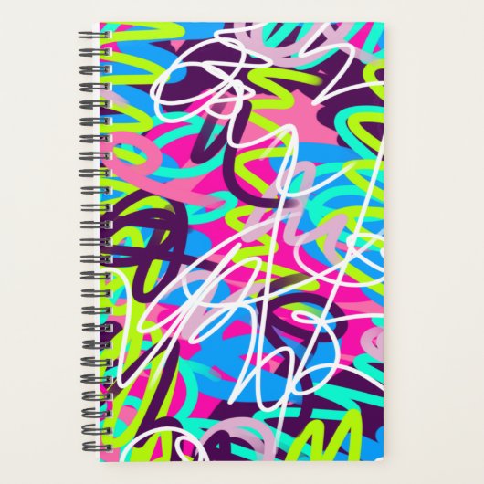 Vreugdevolle kleuren Modern Abstract Planner (Voorkant)