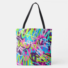 Vreugdevolle kleuren Modern Abstract Tote Bag