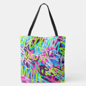 Vreugdevolle kleuren Modern Abstract Tote Bag (Achterkant)