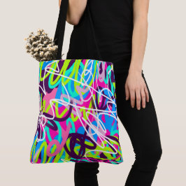 Vreugdevolle kleuren Modern Abstract Tote Bag