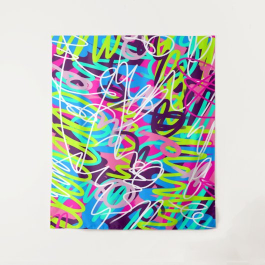 Vreugdevolle kleuren Modern Abstract Wandkleed (Voorkant)