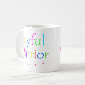 vreugdevolle krijger koffiemok (Voorkant links)