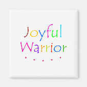 vreugdevolle krijger magneet (Voorkant)