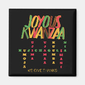 Vreugdevolle KWANZAA principes kruiswoord Magneet (Voorkant)